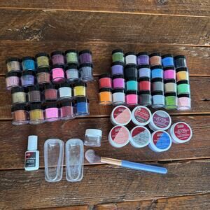 Kiss Beauty Secrets Dip Powder Nail Kit Glitter Acrylic Set with Accessories